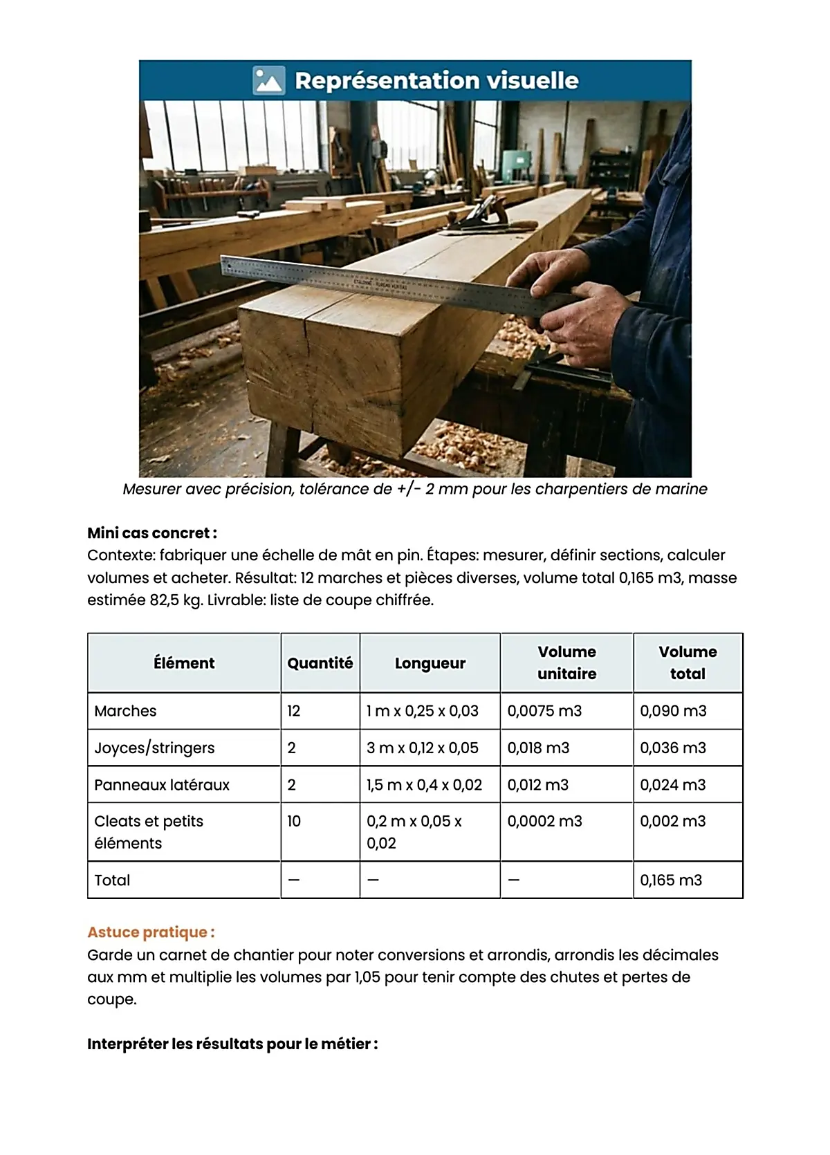Example Fiche de Révision BP Charpentier Marine